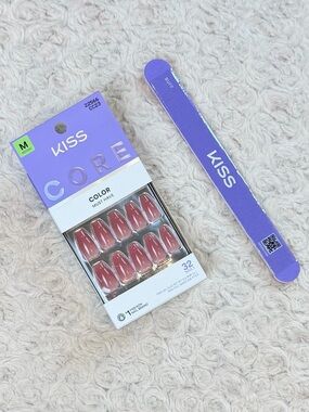 KISS Core Press-On Nails “Jubilation” Medium Length + Nail File | New